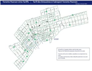 pearson toronto airport taxi and limo tariff map tariff 3
