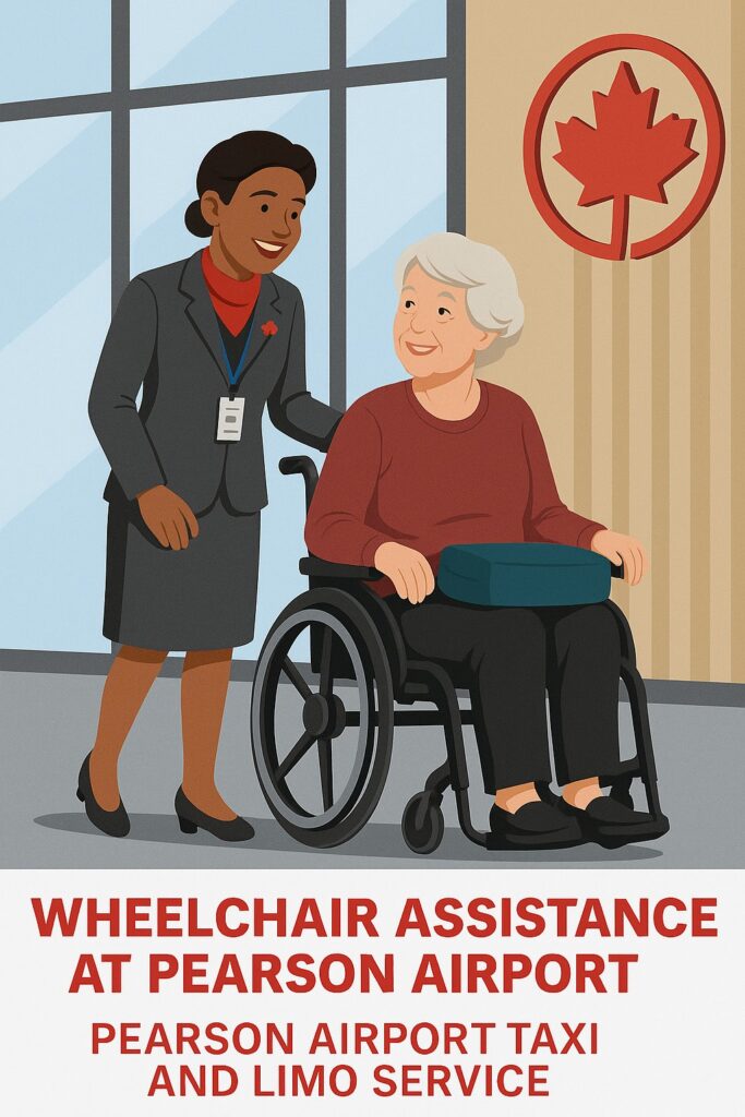 wheel chair assistance at pearson toronto airport for air canada